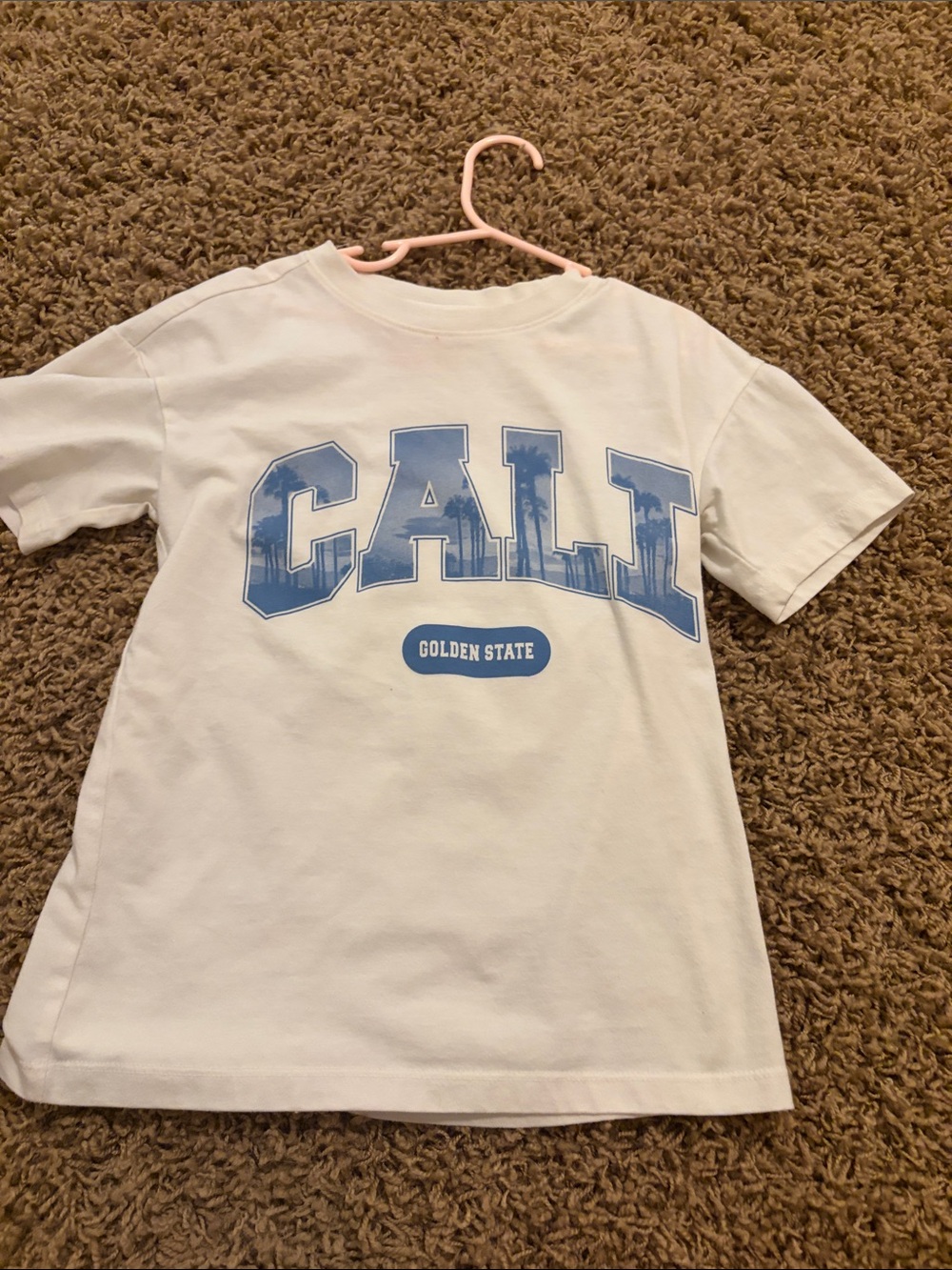 Cat & Jack White Tee with Light Blue CALI Graphic